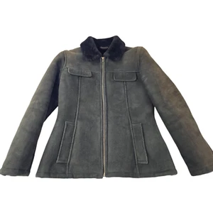 Ralph Lauren Damen Lammfell Lammfell gefüttert Mantel Jacke S / M Vintage USA - Bild 1 von 18