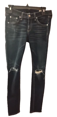Rag & Bone Jeans Slim Distressed Skinny in Ayoyama Size 26 Grunge - Image 1 of 4
