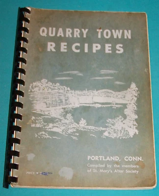 St. Mary's Roman Catholic Church Portland, Connecticut Cook Book c. 1956 CT - Image 1 of 4