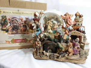 Grandeur Noel Collector's 2003 Musical Animated Waterglobe Christmas Nativity - Picture 1 of 6