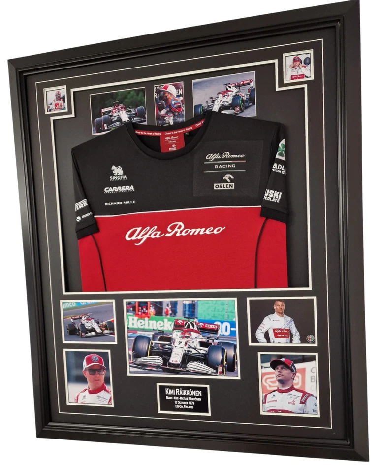 Kimi Raikkonen  Signed Photo with SHIRT Autographed Display *** & Certificate - Image 1 of 4