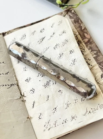 Antique Georgian needle case Cut Steel Needle holder sewing 18th century Cover