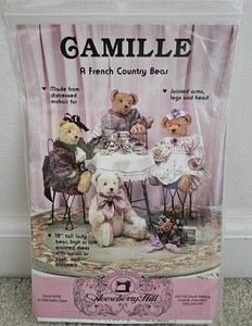 Teddybär Schnittmuster Camille ein französischer Landbär verbunden 18 Zoll groß 1989 - Bild 1 von 6
