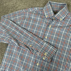 Peter Millar Shirt Mens S Mickey Performance Gingham Plaid Sport Button Down EUC - Picture 1 of 11