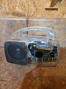 Vintage Freeplay Self Powered AM/FM Radio Solar Crank Clear See Thru PARTS ONLY - Picture 1 of 3