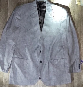 Circle S Blazer Herren 48 L Grau Western Anzug Jacke Sport Mantel - Bild 1 von 9