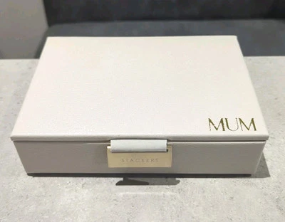 Stackers Taupe Mini Jewellery Box Lid Personalised MUM Mother's Day Gift - Image 1 of 4