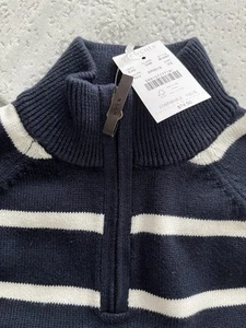 J.Crew crew cuts blue and white sweater with zipper size extra small –(4–5) - Picture 1 of 5