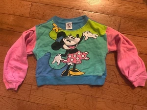 Disney Mickey & Co Minnie Mouse Colorblock Sweatshirt Kids 5/6 - Picture 1 of 6