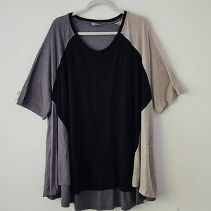 Alembika Lagenlook Trapeze Color Block Oversized Tunic Top XL (21) - Picture 1 of 6