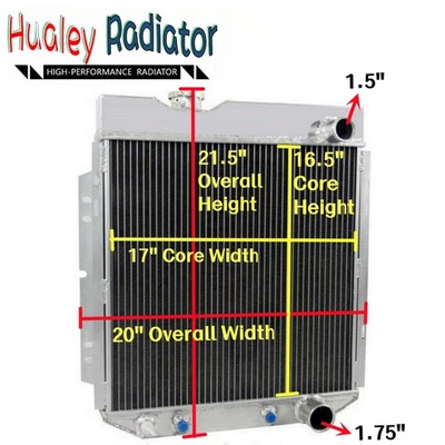 3Row Radiator For 60-65 Ford Falcon/ Ranchero/Comet 65-66 Mustang AT/MT CU259 - Image 1 of 4