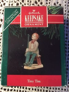 Hallmark Christmas Carol Keepsake Tiny Tim Porcelain Handpainted QX503-7 1991 - Picture 1 of 3