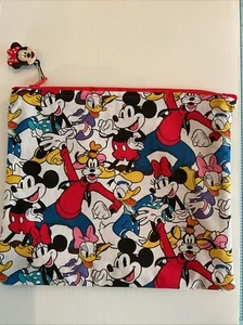 Disney Mickey Mouse Zippered Pouch - 8" x 7 Inch Handmade by Nana - Picture 1 of 3