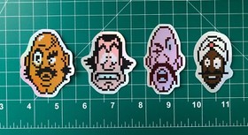 Juego de 4 calcoman&iacute;as brillantes de vinilo hologr&aacute;fico Mike Tyson Punch Out NES