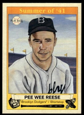 2003 Upper Deck Play Ball Red Backs Pee Wee Reese Brooklyn Dodgers #79 - Image 1 of 2