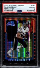 2000 Bowman Chrome Refractor #262 Rogers Beckett RC PSA 8 POP 1 Highest & Only