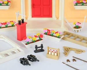 Sylvanian Country Mansion Ersatzteile. Fensterbox, Milchflaschen hell Calico Critters - Bild 1 von 15