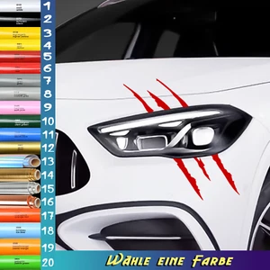 1x Kratzer Krallen Autoaufkleber Sticker Krallen Tuning Universal Racing 30x12cm - Bild 1 von 4