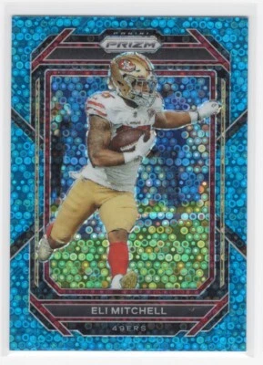 2022 Panini Prizm Blue No Huddle Elijah Eli Mitchell #/79 - Image 1 of 2