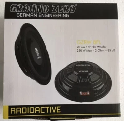 Ground Zero GZRW 8FL 20cm flach Subwoofer Kickwoofer (8") Free-Air inkl. Gitter! - Bild 1 von 4