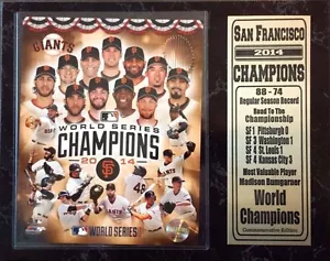RARE SAN FRANCISCO GIANTS 2014 WORLD SERIES 12 X 15 PLAQUE BRAND NEW IN BOXES - Picture 1 of 10