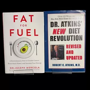 Lot of 2 Healthy Eating Diet Books: Fat for Fuel and Dr Atkins - Foto 1 di 22