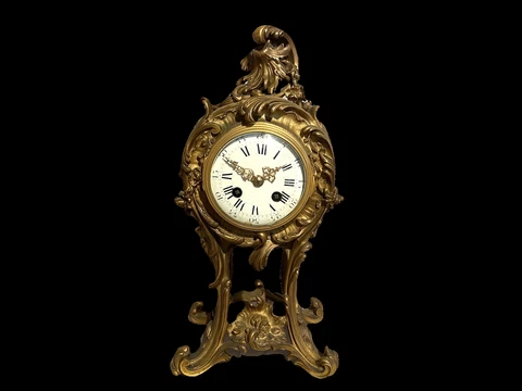 19th Ct French Louis XV Bronze Ormulu Table / Mantle Clock Cover