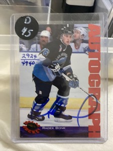 1994-95 Classic Autograph Radek Bonk Auto 502/4940 Las Vegan Thunder