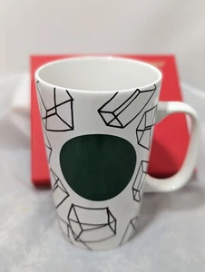 Starbucks Ice Cube Geometric Ceramic Mermaid Mug Tall Cup Handle 16oz Green DOT - Picture 1 of 9