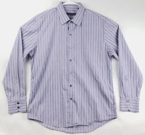 Zachary Prell Shirt Men XL Purple Pink Striped 100% Cotton Long Sleeve Button-Up - Picture 1 of 12