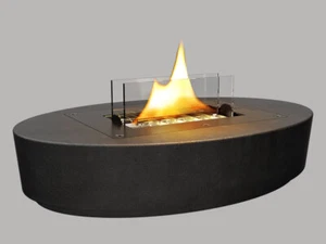 Carnation 32 Mgo Concrete Ceramic/Betonkeramik Black Table Fire Tenderflame - Afbeelding 1 van 4