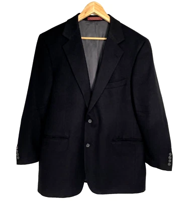 Nordstrom Blazer / Sport Coat 100% Worsted Camelhair Loro Piana Italy, Black 42R - Image 1 of 4