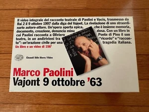 Marco Paolini – Vajont 9 ottobre '63  Libro + VHS - Foto 1 di 3
