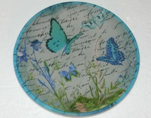 Notion 1183120-BB Blue Butterfly Botanical Canape Glasplatte 4er Set - Bild 1 von 8