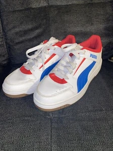Puma Rebound Joy Low White Future Blue High Risk Red-380747-03 Women’s Size 7 - Picture 1 of 5