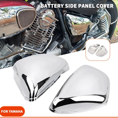 Motorcycle Side Chrome Battery Cover For Yamaha Virago 700 1100 XV1100S Special Foto 1 de 4
