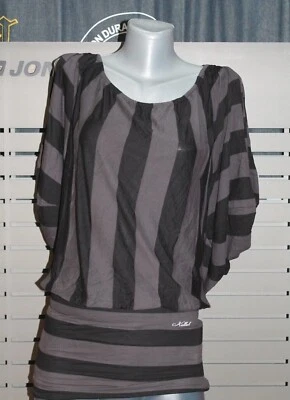 Killah By Miss Sixty Vestido Jainy Negro Gris Nuevo Estilo KR2600 Vintage 2000er - Imagen 1 de 4