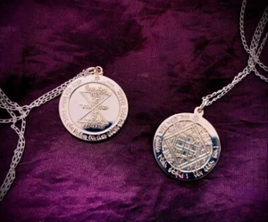 Hand Crafted Sterling Silver Love Talisman Charm - Occult Magick Pendant - Imagen 1 de 4