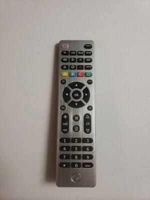 GE General Electric 33709 Ultra Pro 4-Device Universal TV Remote Brushed Silver. - Image 1 of 2