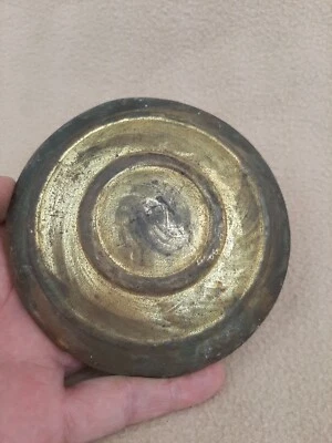 ANTIQUE BRASS FACED CAST IRON LONGCASE BOB 1060g - Image 1 of 4