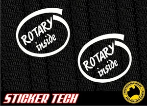 ROTARY INSIDE DELL STICKER DECAL SUITS MAZDA ROTOR 13B 12A R100 RX2 RX3 RX7 RX8 - Picture 1 of 1