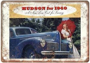 1940 Hudson Vintage Auto Ad Retro Look Metal Sign AN3415 - Picture 1 of 2