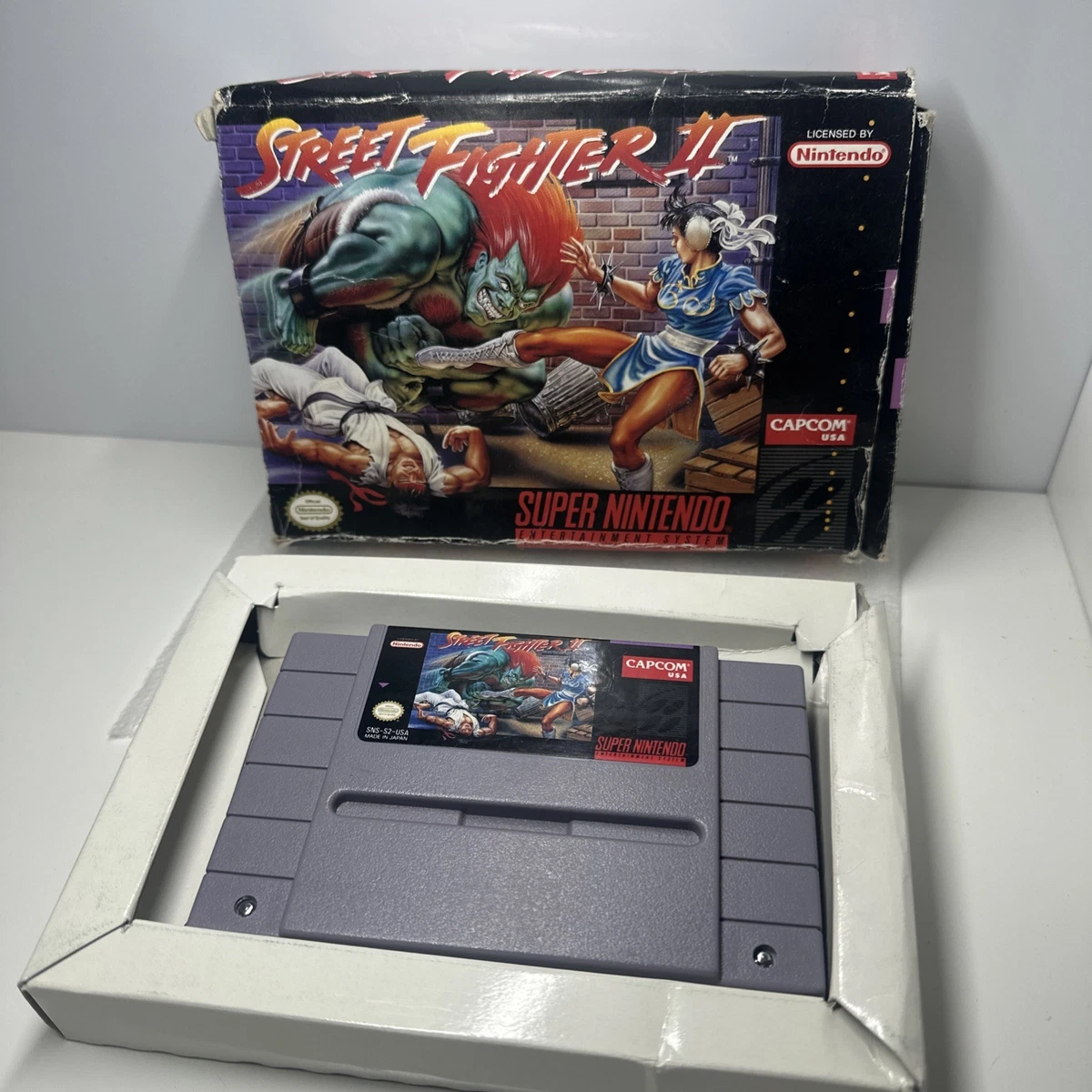 Super Street Fighter II Boxing Nintendo SNES Video Games for sale