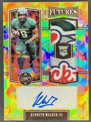 2022 PANINI - LEGACY FOOTBALL KENNETH WALKER III FUTURES 10/10 Auto Patch FD-KW - Image 1 of 2