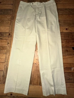 Pantalones de vestir de lana Ermenegildo Zegna (A19) para hombre 36W caqui frente plano de lujo Foto 1 de 4