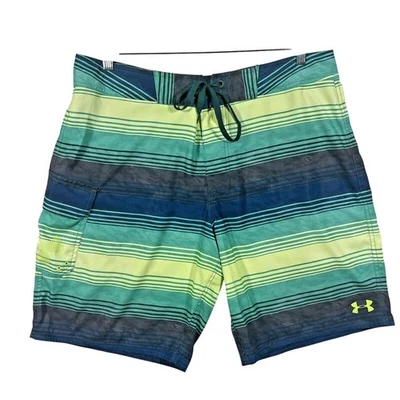Under Armour Hombres 38 Bañador Suelto Multi Rayas Heatgear Storm1 Ropa de Playa Foto 1 de 4
