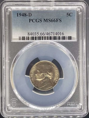 1948-D Jefferson Nickel MS66FS PCGS (#PA46714016) - Image 1 of 2