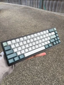 Custom Lucky65 Mechanical Keyboard Sakura Linear Switches GMK Botanical Keycaps - Picture 1 of 2