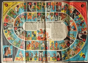 Ancien jeu de l'oie de la Loterie Coloniale. Très rare!! Henri Kerels - Bild 1 von 5