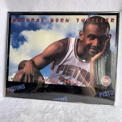 1994 Grant Hill Natural Born Thriller Detroit Pistons Costacos Bros Poster 16x20 - Image 1 of 4